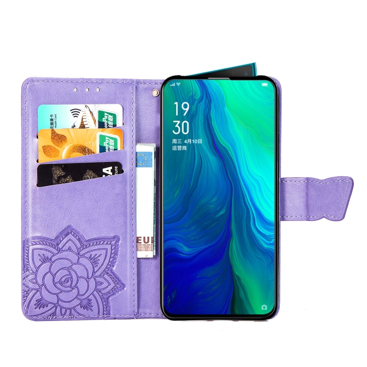 Case OPPO Reno 10x Zoom / พรีออเดอร์ * เคสลายนูนผีเสื้อรักดอกไม้ *