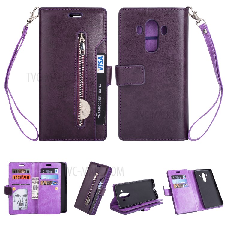 Case Huawei Mate 10 Pro / Pre-order * กระเป๋าสตางค์หลายช่องแบบซิป+สายคล้องมือ *