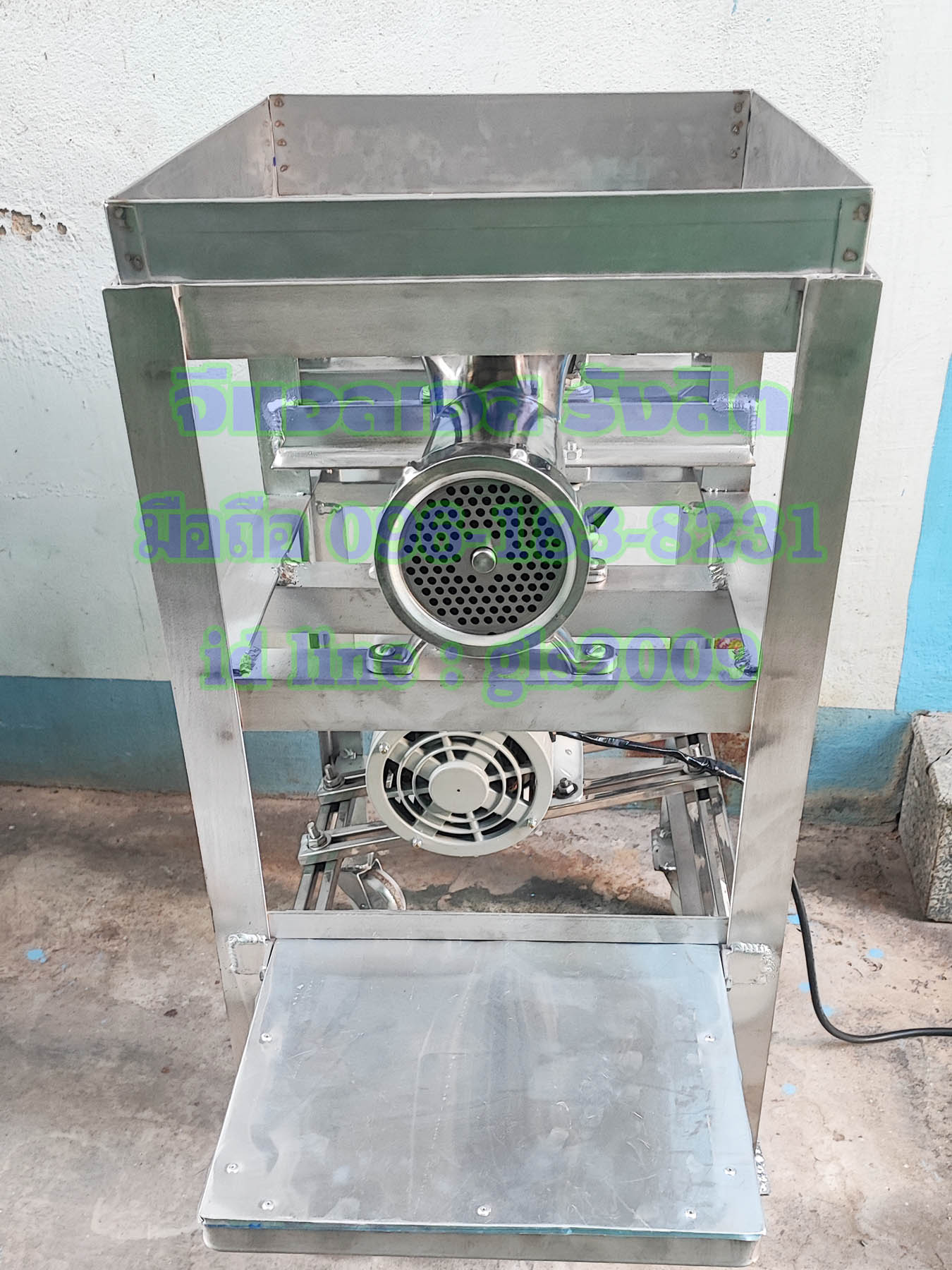 เครื่องบดหมูสแตนเลสเบอร์32 โครงสแตนเลสฉาก