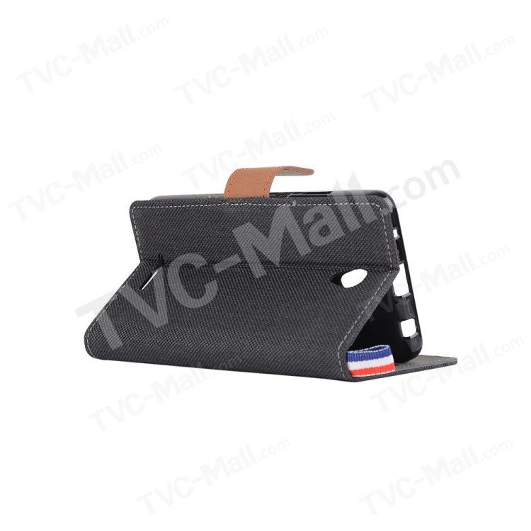 Case Lenovo A5000 / Pre-order * เคสยีนส์ผ้า Skin Leather Card Slot *