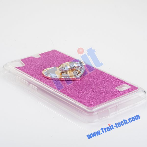 Case Huawei Ascend G620S / Pre-order *ผิว TPU ที่เต็มไปด้วยผงแวว Diamante ฐานรูปหัวใจเพิ่มเสน่ห์ให้กับโทรศัพท์*