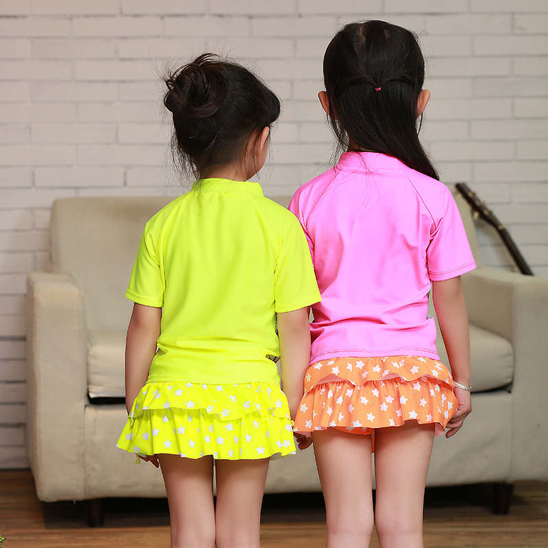 ชุดว่ายน้ำแยกชิ้น ลายอันปังแมน สีชมพู ไซส์ XL