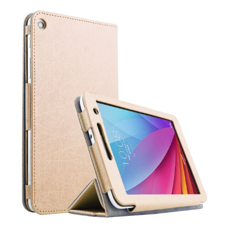 Case Huawei Mediapad T2 7.0 / Pre-order * Ultra Slim หรูหราผ้าไหมพลิกยืนหนัง PU ครอบคลุม 3 พับ ขาตั้ง *