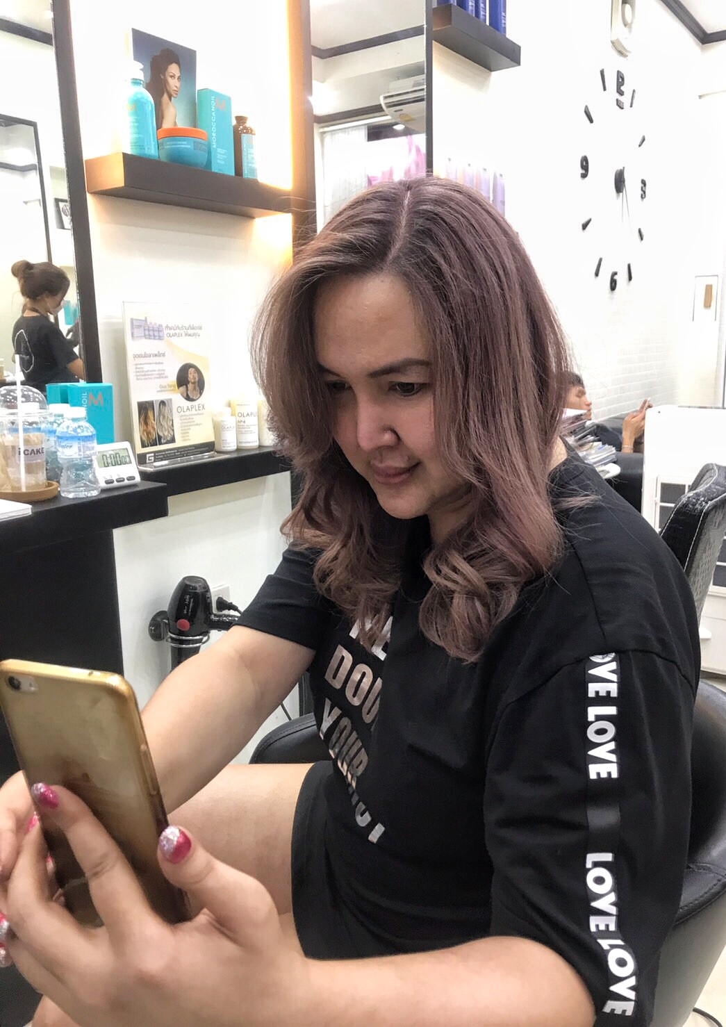 สีบลอนด์ประกายชมพู วางไลน์ บารายาจ