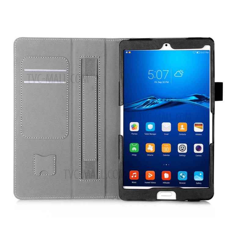 Case Huawei MediaPad M3 / Pre-order * เคสหนัง PU Built-in สายคล้องมือยืดหยุ่นเพื่อให้ง่ายต่อการอ่านด้วยมือเดียว *