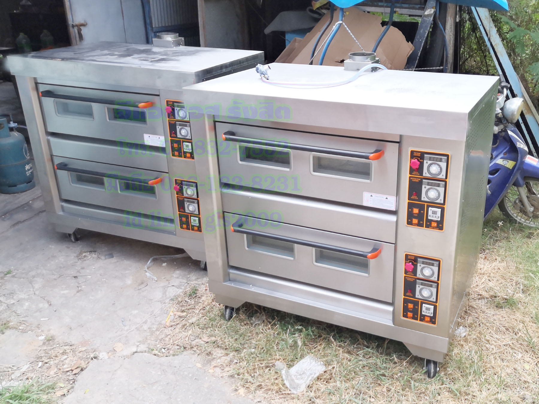 เตาอบขนมแก๊สควบคุมด้วยไฟฟ้า4ถาดใหญ่