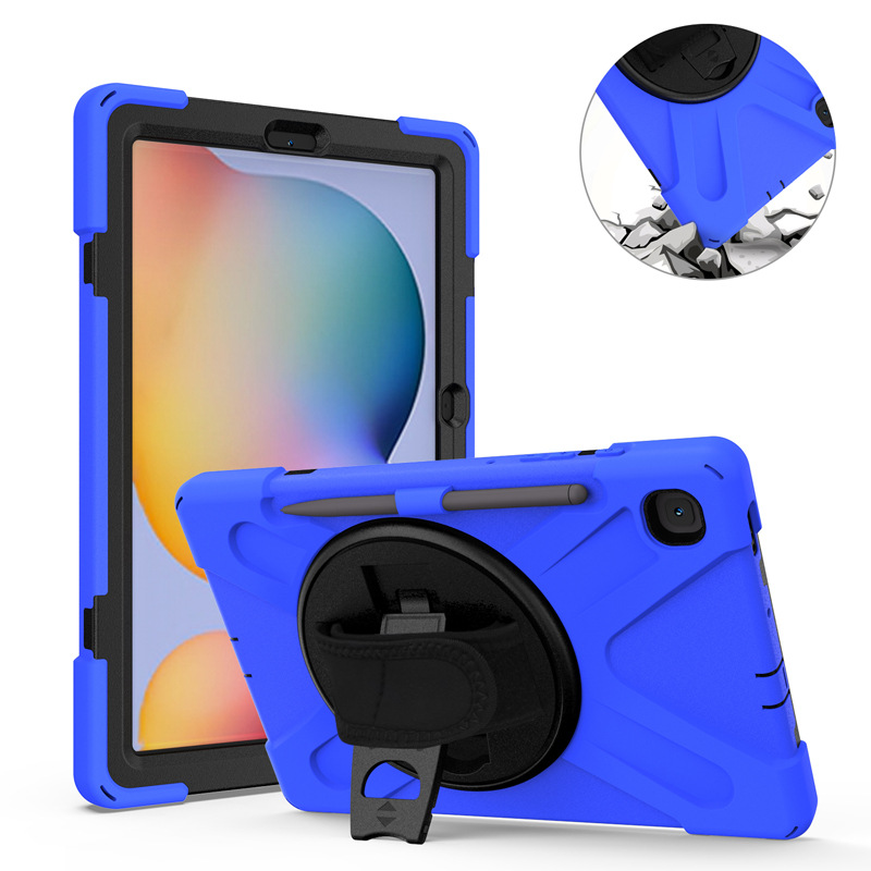 Case Samsung Galaxy Tab S6 Lite / Pre-Order * X-Shape PC + TPU พร้อมสายคล้องมือ [ขาตั้งแบบหมุน 360 องศา] *