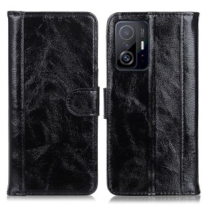 Case Xiaomi 11T / 11T Pro # Pre-Order * โดดเด่นด้วยการเย็บแบบสองชั้นและเนื้อม้า แยกช่องสำหรับใส่บัตรเครดิต บัตรประชาชน และเงินสด *