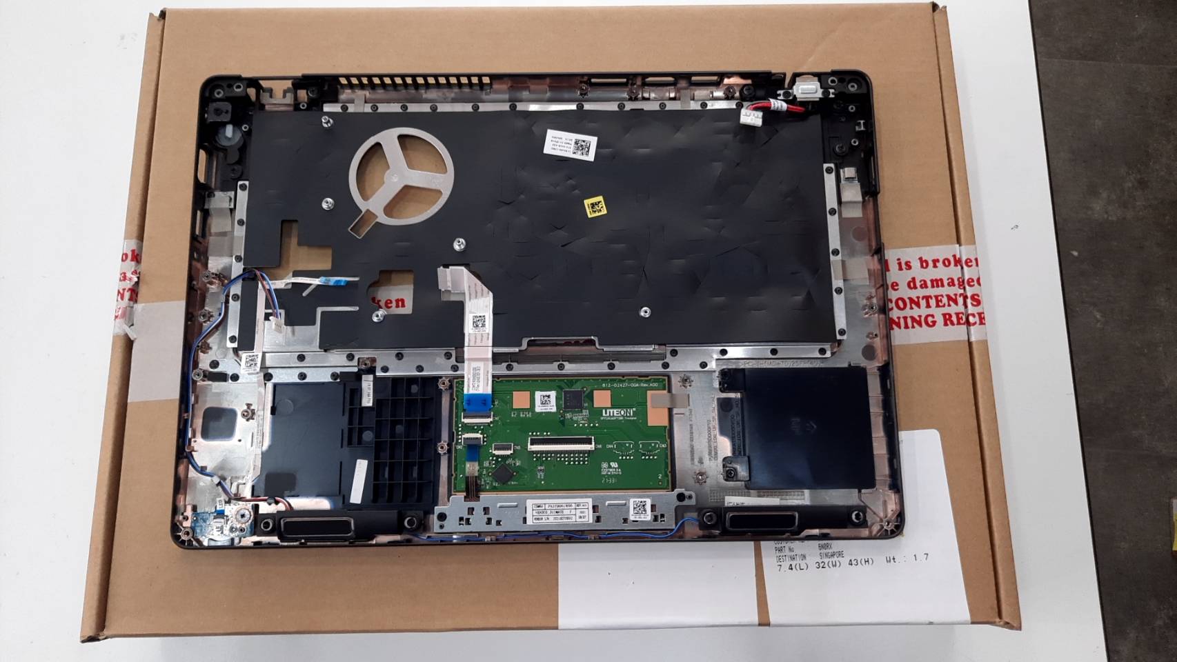 Palmrest Dell Latitude 5491 บอดี้ บน Dell 5491 กรอบบน Dell 5491 แท้ ตรงรุ่น จาก ศูนย์ Dell Thailand