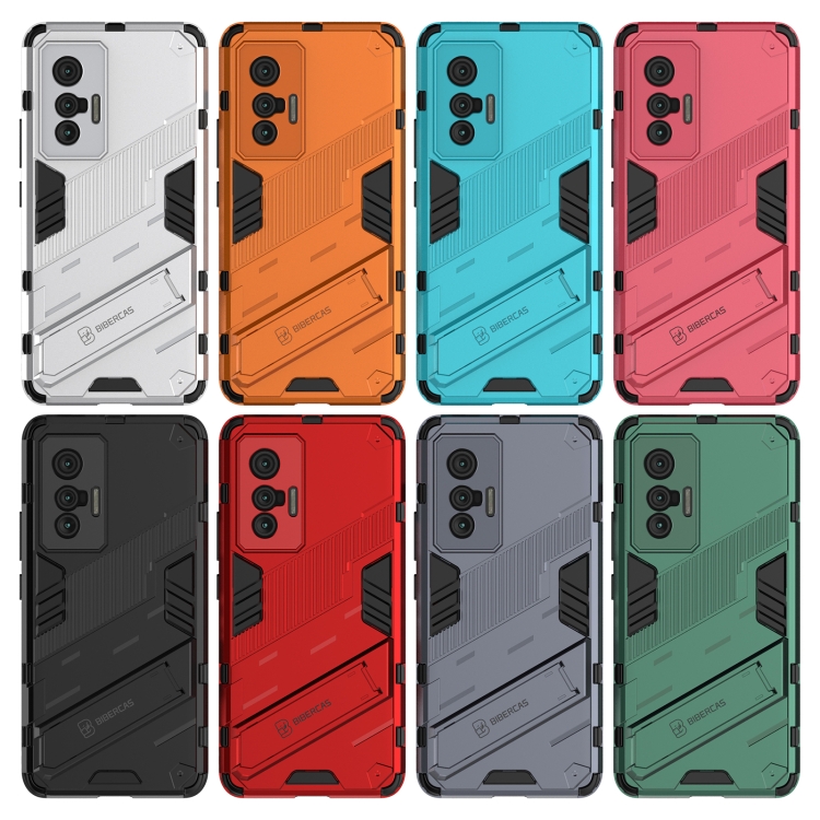Case Vivo X70 Pro # Pre-orde * เคสกันกระแทก Tough PC + Soft TPU เคสกันกระแทกพร้อมขาตั้งในตัว *