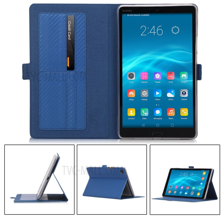 Case Huawei MediaPad M5 / Pre-Order * WY-1629 เคสผิวคาร์บอนไฟเบอร์ *