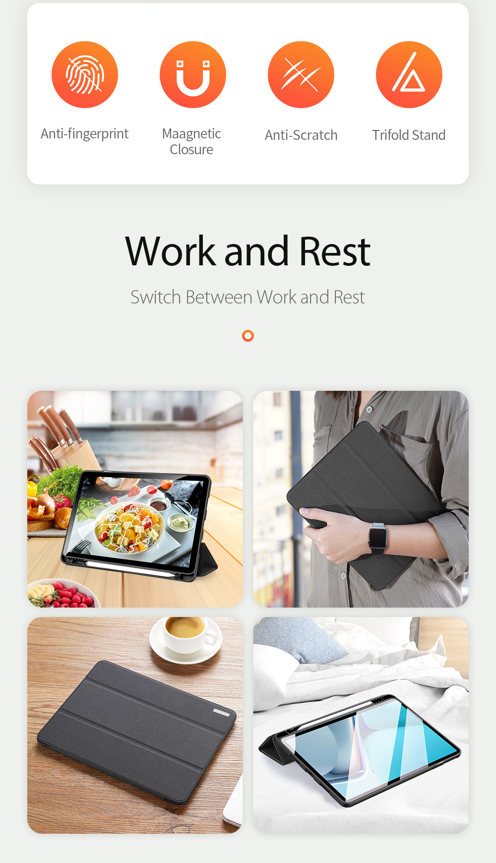 Case HUAWEI MatePad 11 # Pre- Order * DUX DUCIS Domo รองรับฟังก์ชั่นปลุก/นอนหลับอัตโนมัติ Soft TPU กันกระแทกพร้อมที่ใส่ปากกา * *