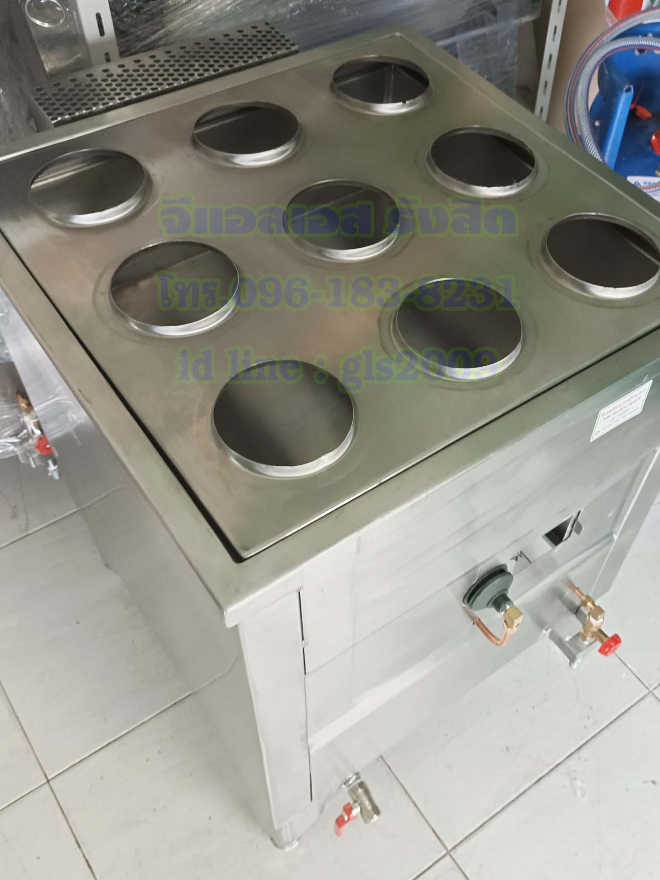 ตู้นึ่งติ่มซำแก๊ส9เข่ง