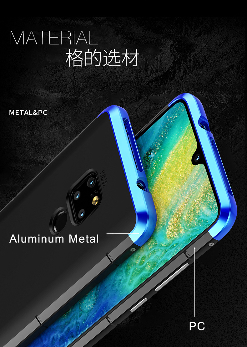 Case Huawei Mate 20 / Pre-order * กรอบกันกระแทกด้วยโลหะ + แผ่นรองหลัง *