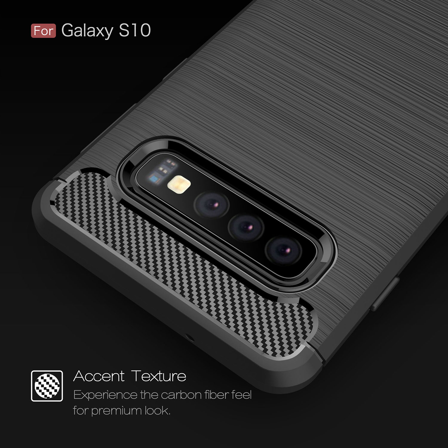 Case Samsung Galaxy S10 / Pre-Order * เคสเนื้อคาร์บอนไฟเบอร์ขัด TPU *
