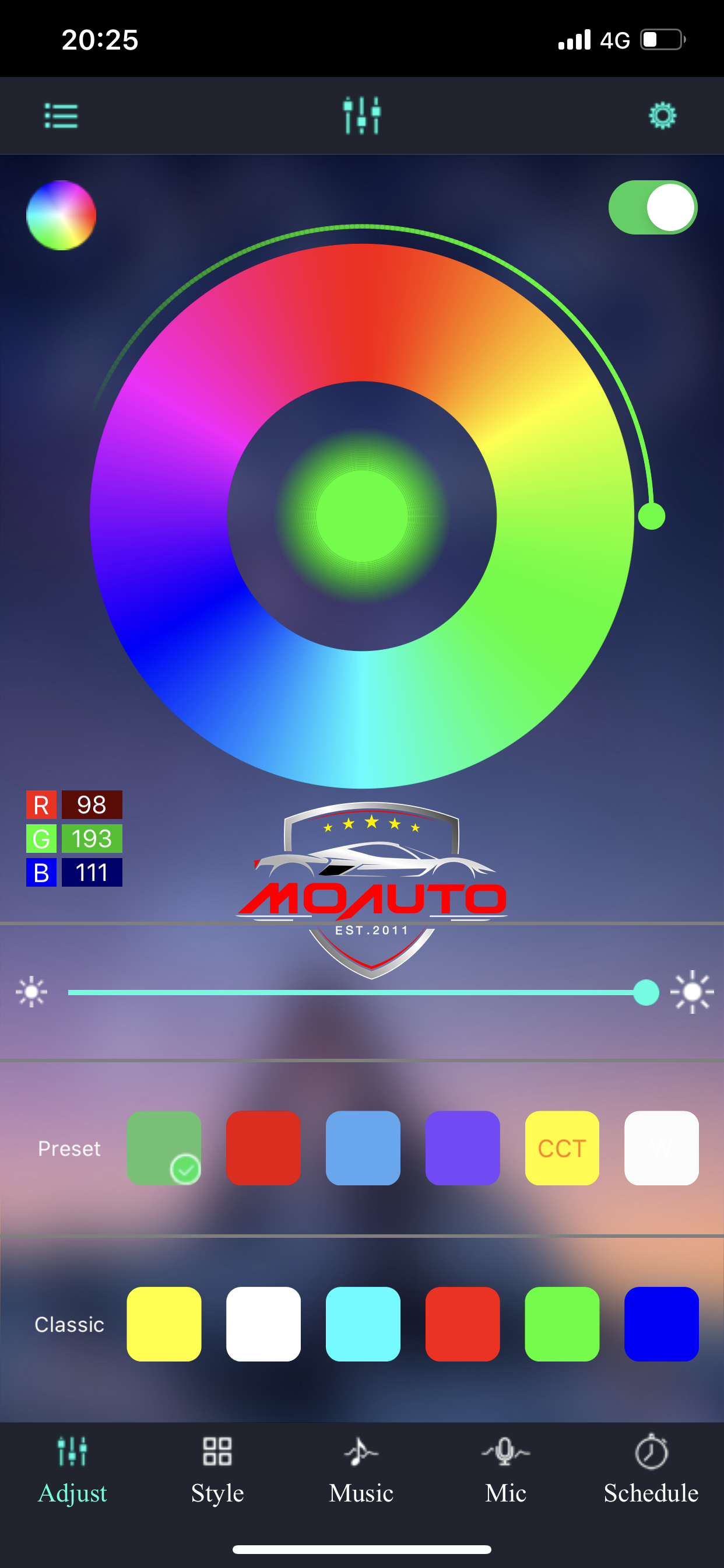 ไฟ LED Ambient light ภายใน CIVIC FK