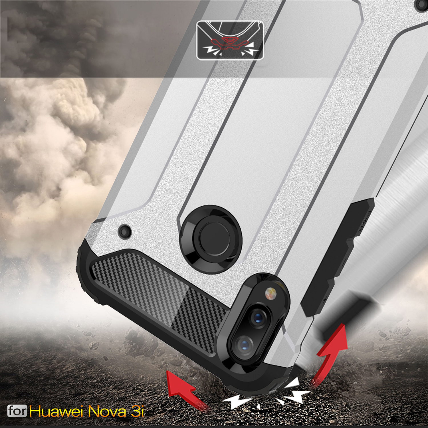 Case Huawei Nova 3i / Pre-Order * เคส TPU Combo ไฮบริด TPU และวัสดุพลาสติก *