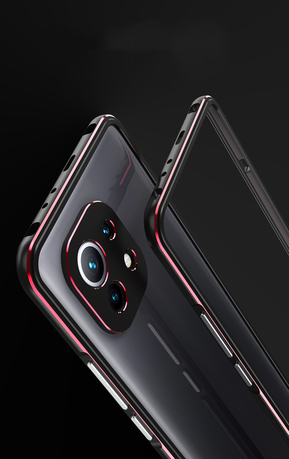 Case Xiaomi Mi 11 5G # Pre-Order * เคสกันกระแทกกรอบโลหะแบบไม่มีด้านหลัง + ตัวป้องกันเลนส์พร้อมการออกแบบสกรูล็อค *