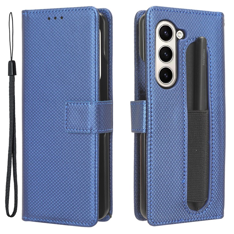 Case Samsung Galaxy Z Fold 5 # Pre-Order * เคสซองหนังกระเป๋าสตางค์ลายเพชรพร้อมช่องใส่ปากกา *