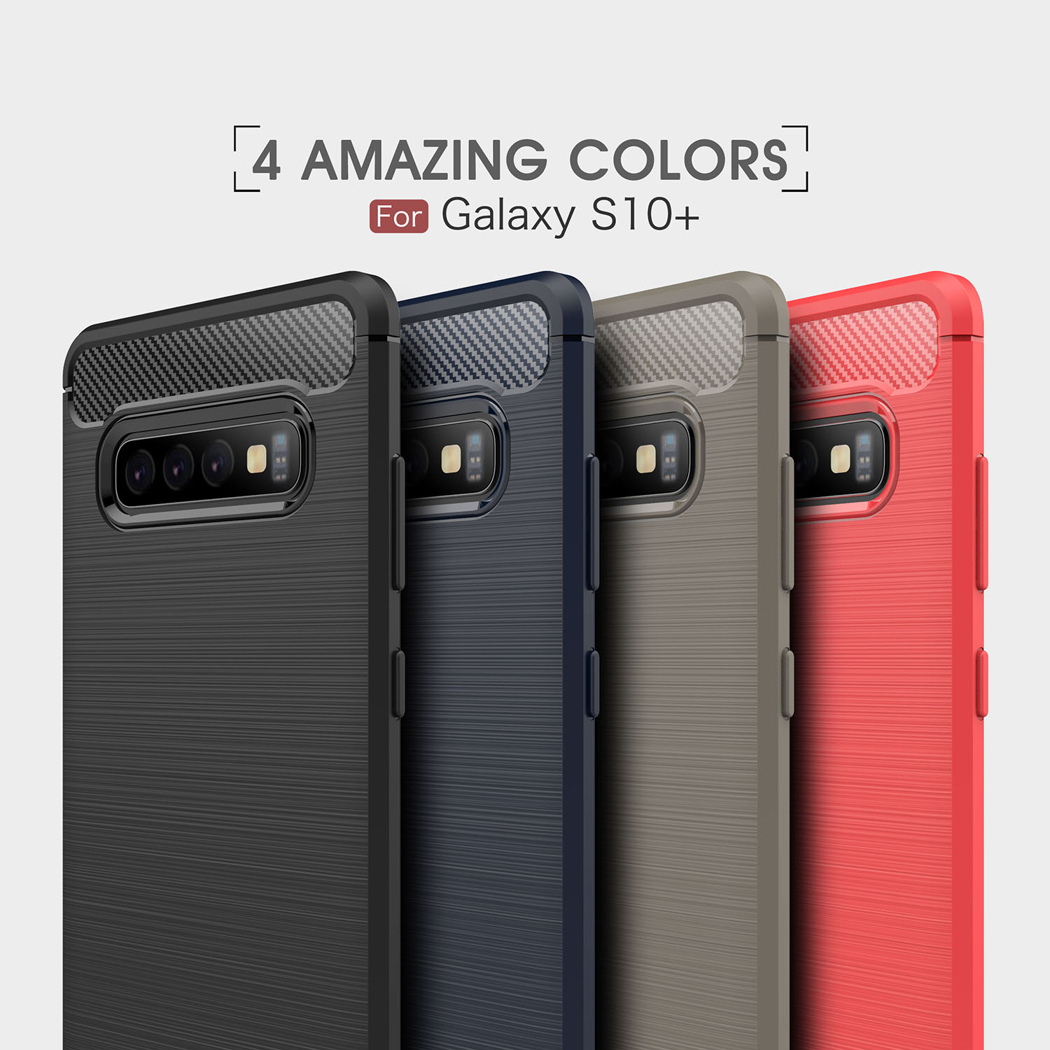 Case Samsung Galaxy S10 Plus / Pre-Order * เคสเนื้อคาร์บอนไฟเบอร์ขัด TPU คุณภาพสูงปลอดสารพิษและทนทาน *