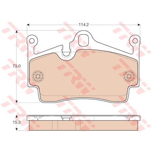 ผ้าดิสเบรคหลัง PORSCHE BOXSTER (981, 987) / Rear Brake Pads, 98735293900