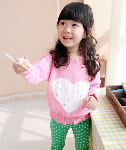 เสื้อไหมพรม ลายหัวใจ ไซส์ 13