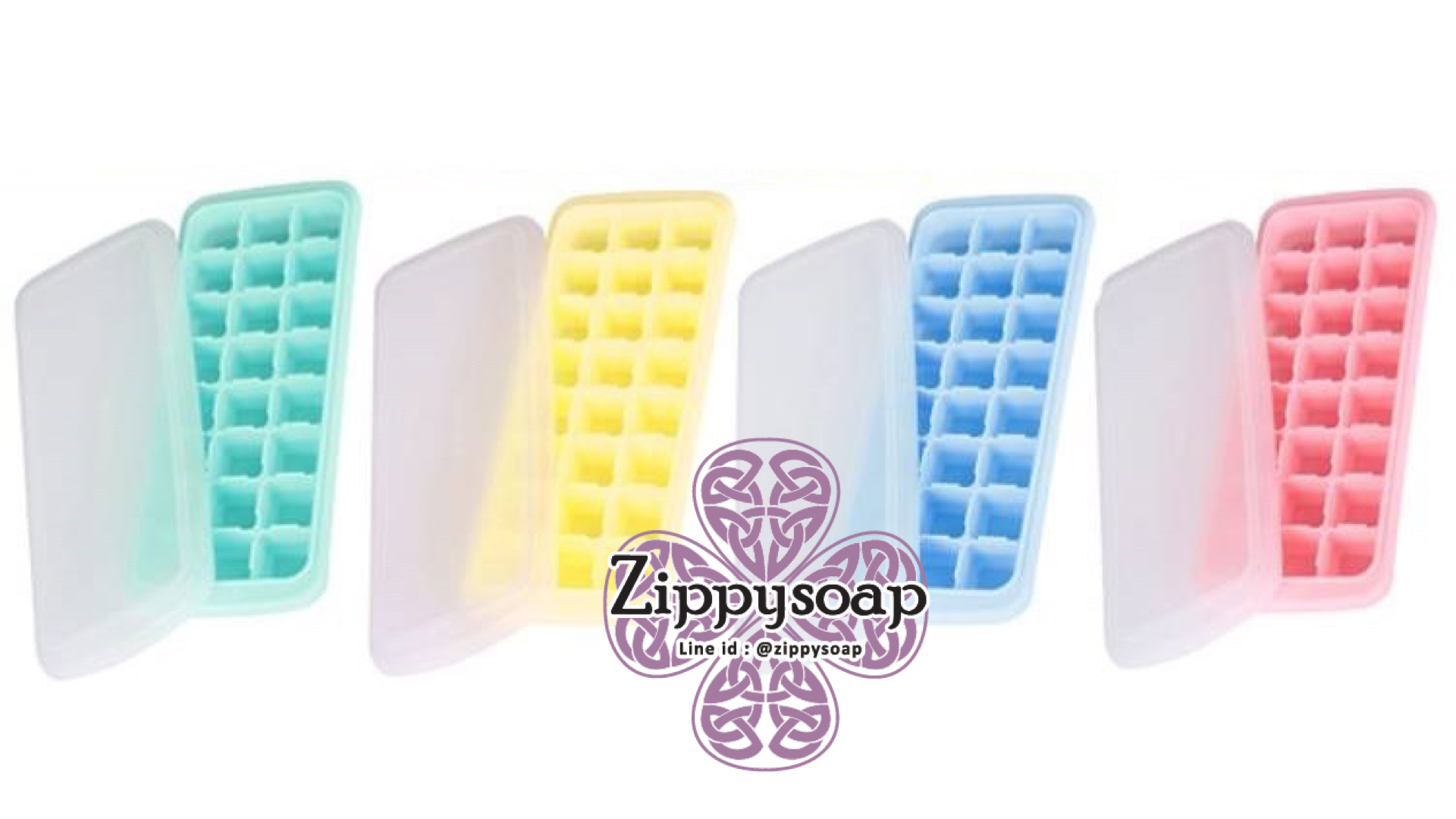 แม่พิมพ์ซิลิโคนถาดน้ำแข็งสี่เหลี่ยมพร้อมฝาปิด 24ช่อง สีสุ่มไม่สามารถเลือกสีได้ 007650