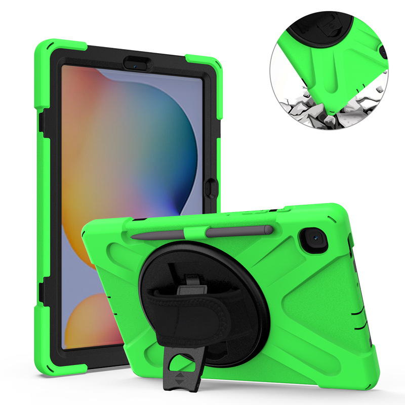 Case Samsung Galaxy Tab S6 Lite / Pre-Order * X-Shape PC + TPU พร้อมสายคล้องมือ [ขาตั้งแบบหมุน 360 องศา] *