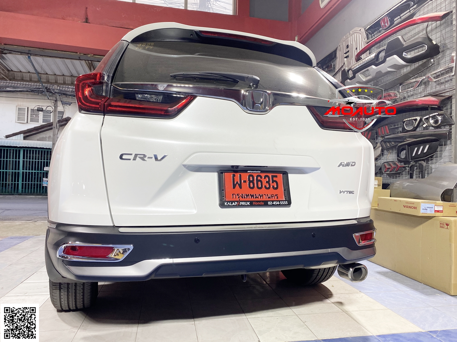 ครอบไฟทับทิมกันชนท้าย CR-V G5 MC