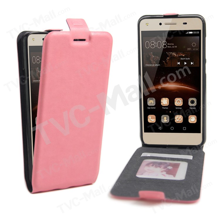 Case Huawei Y5ii / Pre-order * เคสแนวตั้ง ผิวหนังม้า *