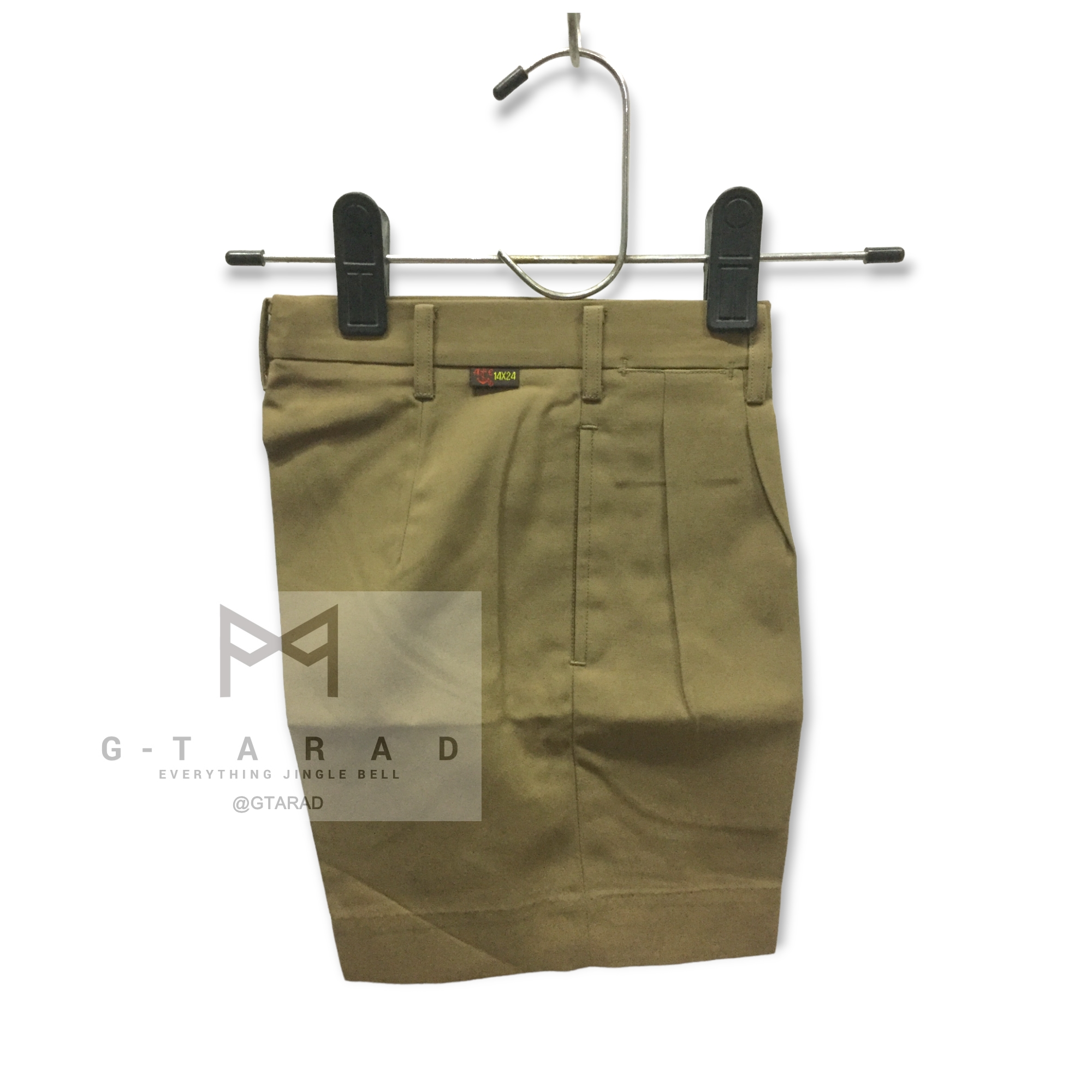 กางเกงนักเรียนตราสมอ สีกากี ยาว 22, 23 นิ้ว