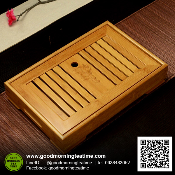 ถาดชงชาไม้ไผ่ รหัส TT2-M ขนาดกลาง - Bamboo Tea Tray