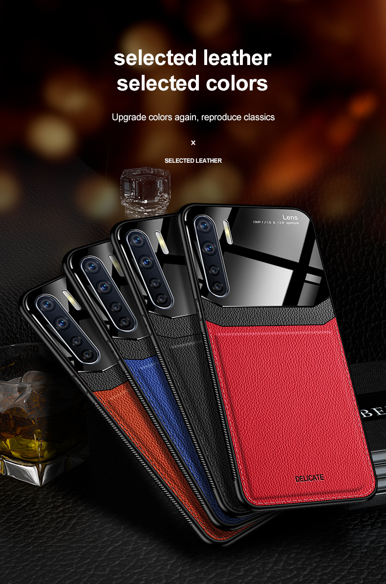 Case OPPO A91 / Pre-order * เคสหนัง PU + TPU + อะคริลิคคุ้มครองปกป้อง *