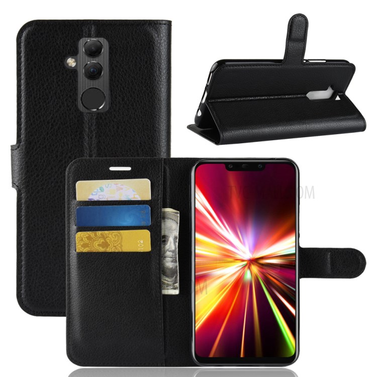 Case Huawei Mate 20 Lite # Pre-order * เคสกระเป๋าสตางค์หนัง Litchi Grain Stand ช่องใส่บัตรกระเป๋าสตางค์และช่องเงินสด *