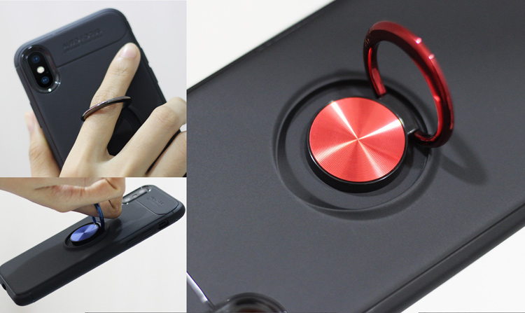 Case iPhone X , iPhone XS / Pre-Order * แหวนนิ้ว +ขา TPU + PC ไฮบริด หมุนได้ 360 องศา *