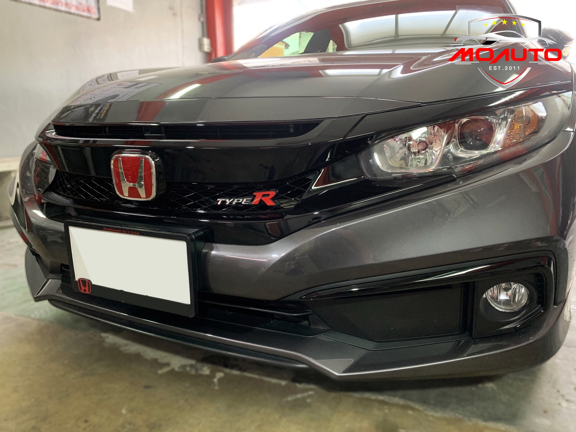 คิ้วครอบไฟตัดหมอก RS ดำเงา แท้ศูนย์ CIVIC FC MC