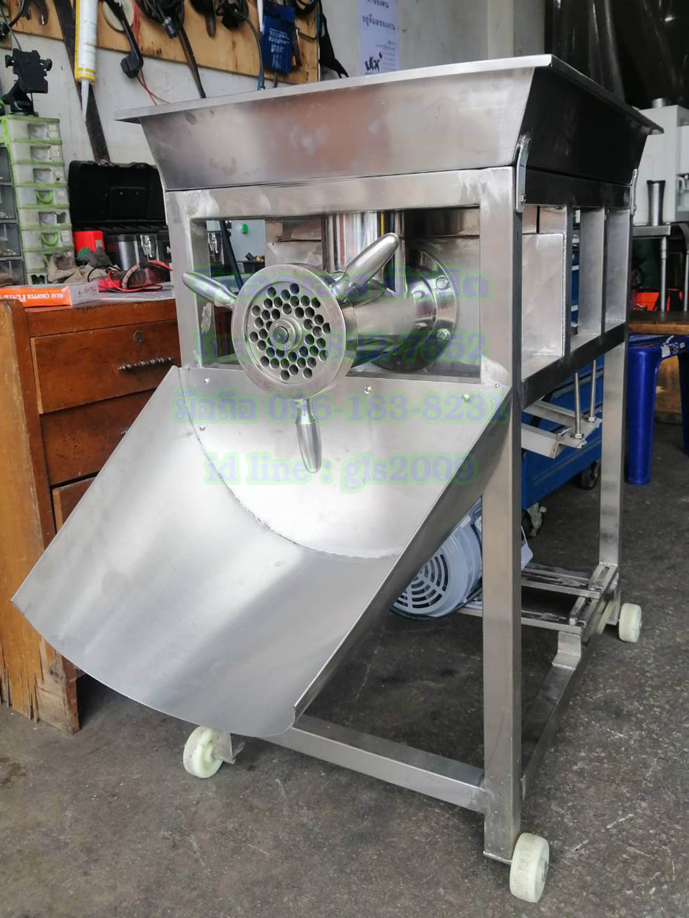 เครื่องบดหมูสแตนเลสเบอร์42มอเตอร์3แรง