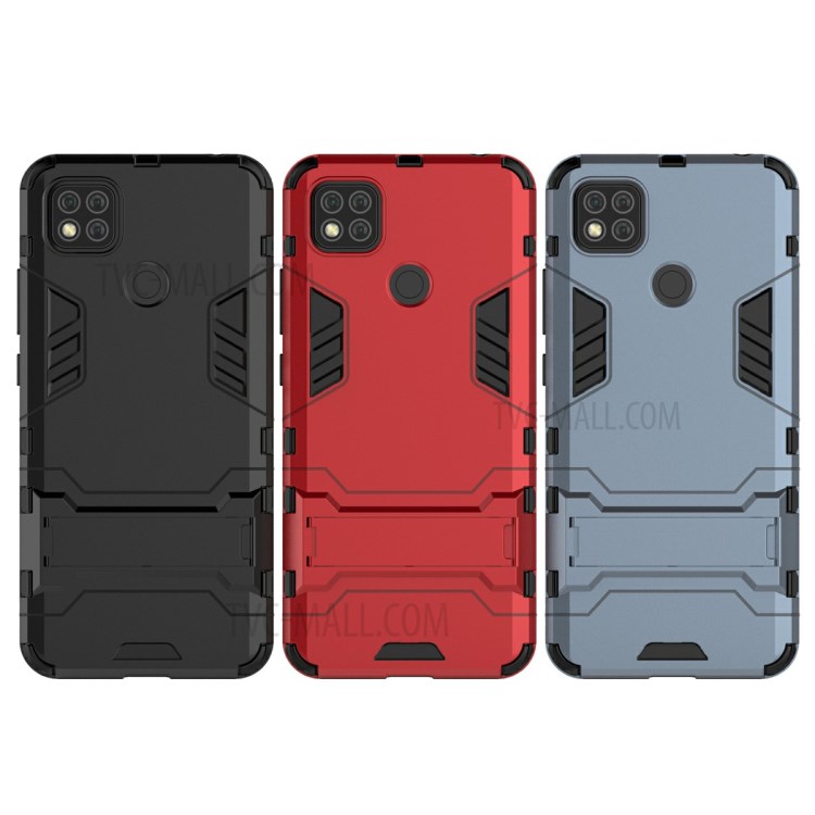 Case Xiaomi Redmi 9C / Pre-order * 2 IN 1 PC + TPU ไฮบริดโทรศัพท์เคสที่มีขาตั้ง *