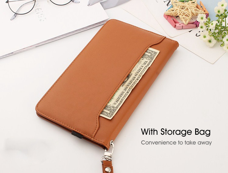 Case Huawei MediaPad M3 # Pre-order * เคส M3 กับผู้ถือมือ Strip ปกคลุมยืนพลิกซองหนังฟังก์ชั่นปก *