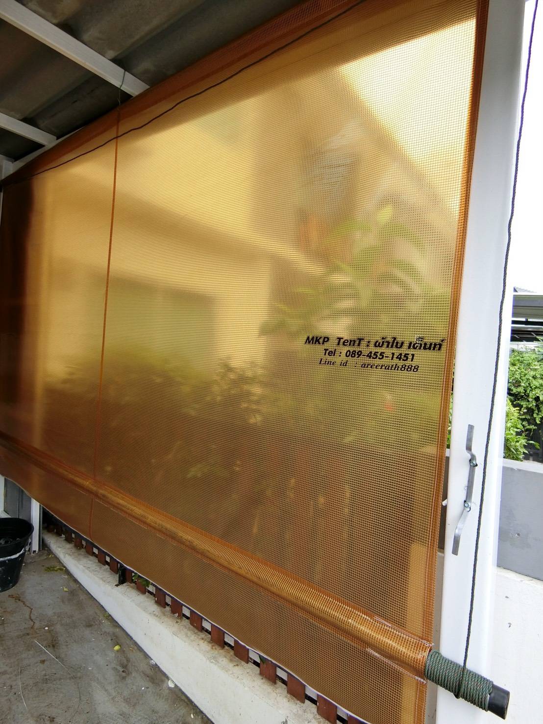 ผ้าใบชักรอก กว้าง 6เมตร สูง 5มตร (ไม่รวมเสาค้ำ) กันสาดผ้าใบ ชักรอกผ้าใบ ผ้าใบม้วนขึ้นลง ผ้าใบม้วนเก็บได้ ผ้าใบตลาดนัด มีทุกสี 6m x 5m