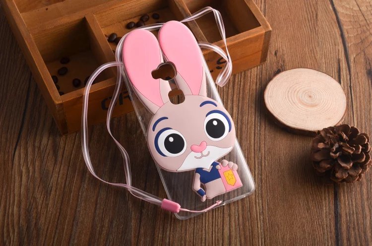 Case Huawei GR5 / Pre-order * การ์ตูน3D จูดี้เคสกระต่ายซิลิโคน พร้อมสายคล้องคอ *