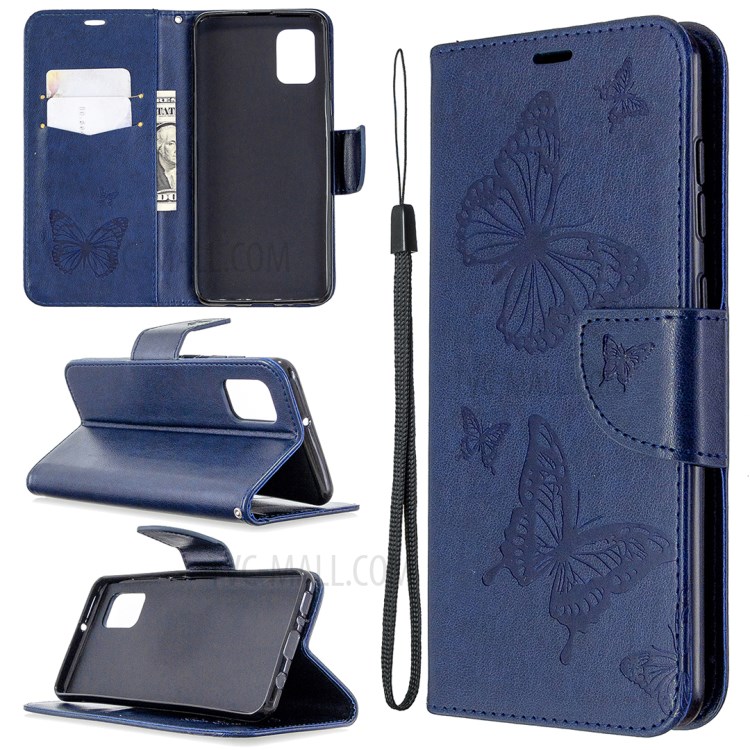 Case Samsung Galaxy A31 / Pre-Order * เคสพิมพ์ลายผีเสื้อซองหนังกระเป๋าช่องเสียบการ์ด Wallet และกระเป๋าซ่อน *