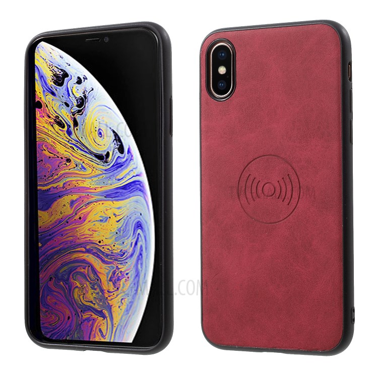 Case iPhone X , iPhone XS / Pre-Order * เคส TPU แบบยืดหยุ่นที่เคลือบด้วยหนัง PU + แม่เหล็กแผ่นโลหะ *