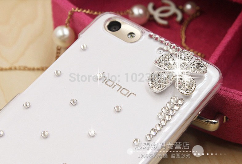 Case Huawei G-Play Mini / Pre-order * ตกแต่งด้วย Rhinestone และส่องแสง Camellia, ประกายและดีลักซ์ *