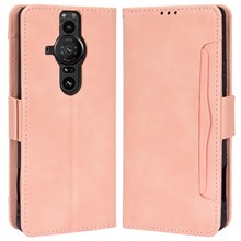 Case Sony Xperia Pro-I # Pre-Order * Drop-proof Magnetic Closure Flip Case หลายช่องเสียบการ์ดออกแบบกระเป๋าสตางค์หนัง PU *