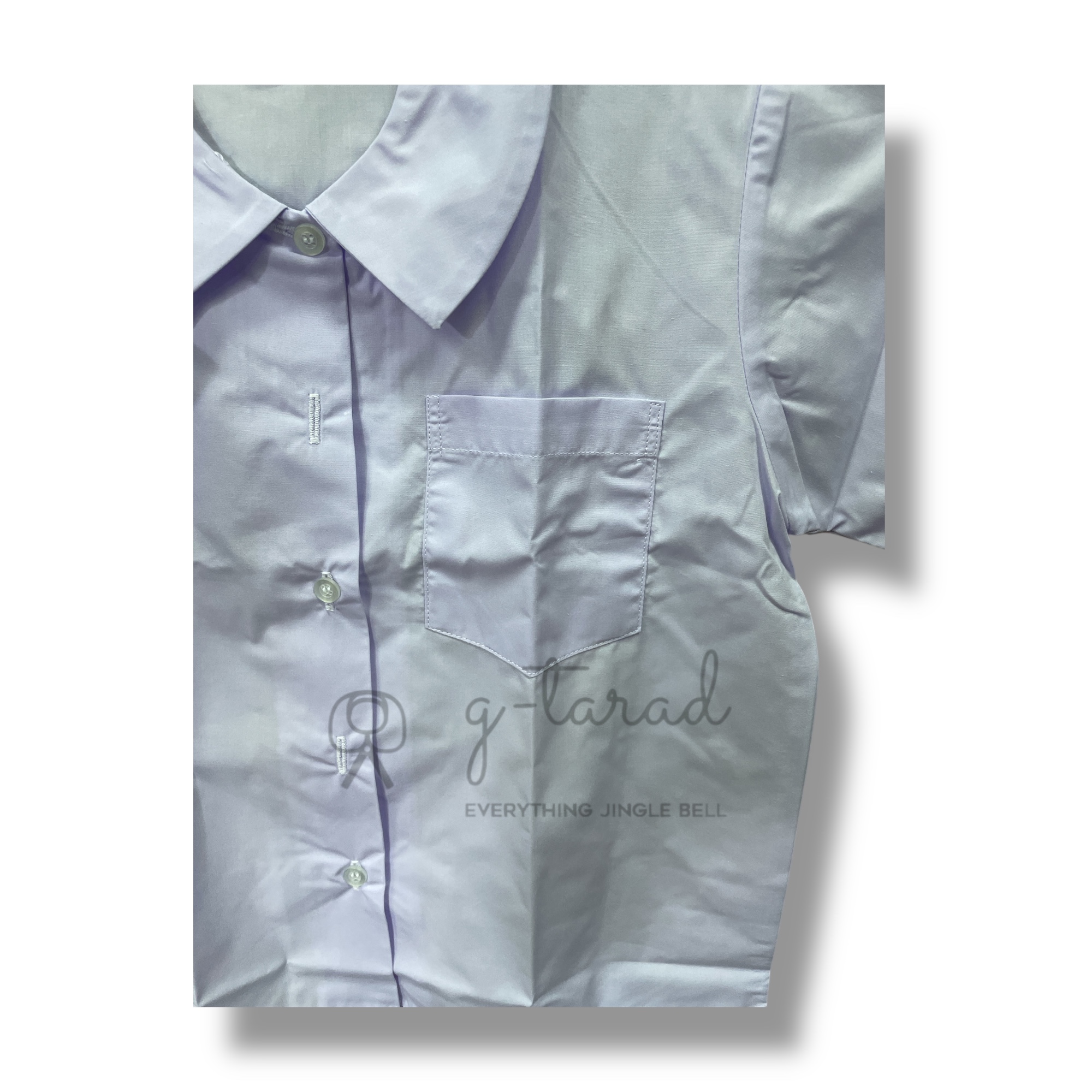 เสื้อนักเรียนตราเรือใบ คอบัวแหลม กระเป๋าบน (No.32-52)