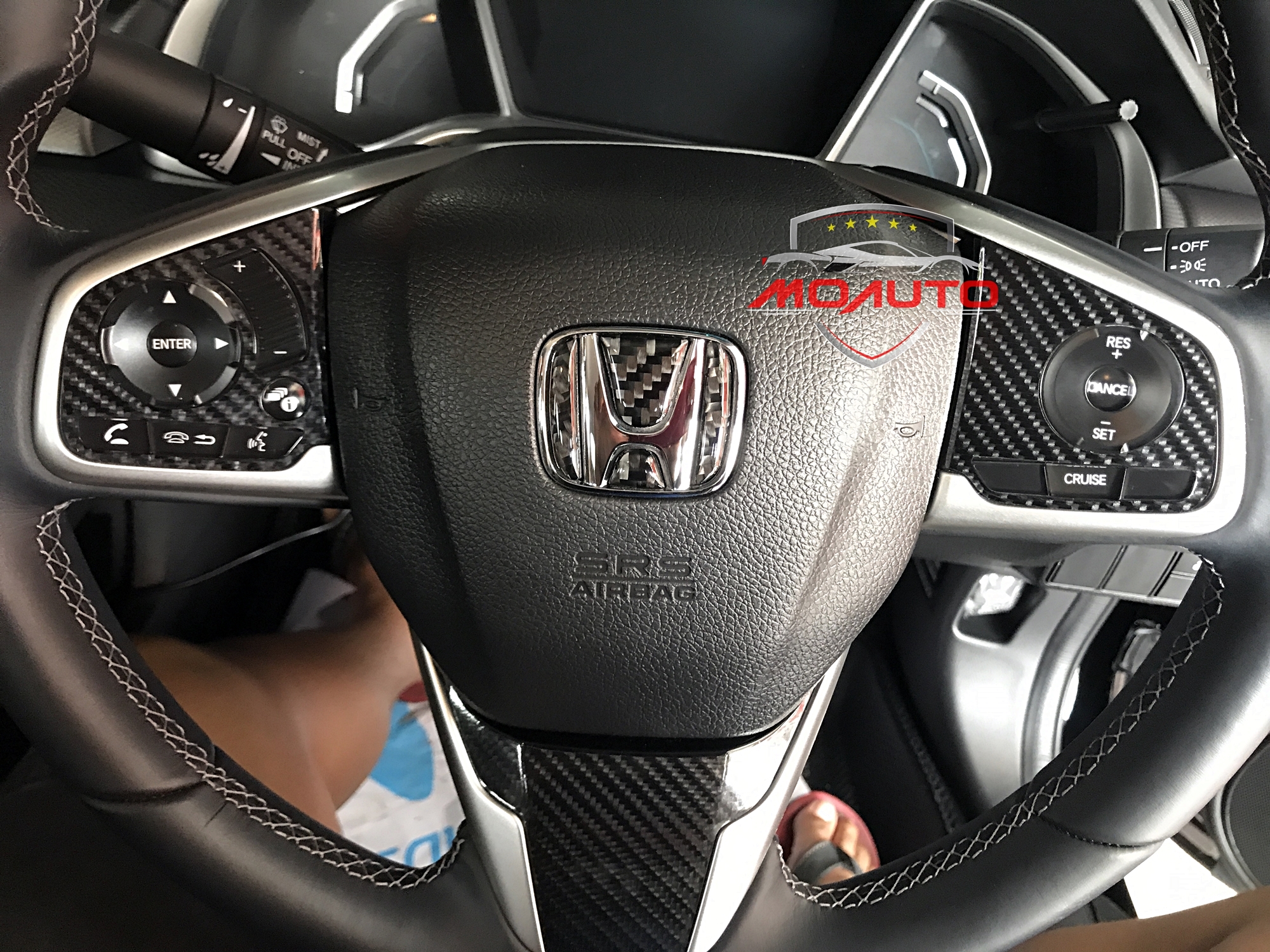 คิ้วแต่ง H พวงมาลัย CARBON FC/FK/FC MC 2019