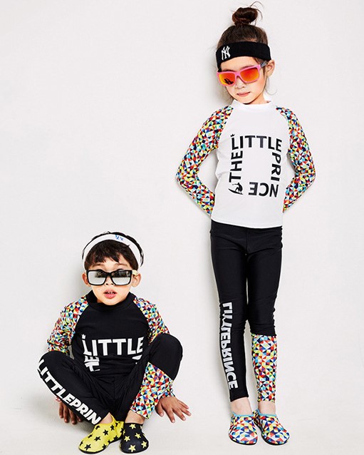 ชุดว่ายน้ำ The Little Princes เสื้อดำ กางเกงดำ ไซส์ XL