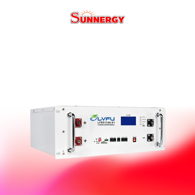 LVFU LFR-51100 Battery LiFePO4 แบตเตอรี่โซล่าเซลล์ ชนิดลิเธียมฟอสเฟต 51.2V 100Ah