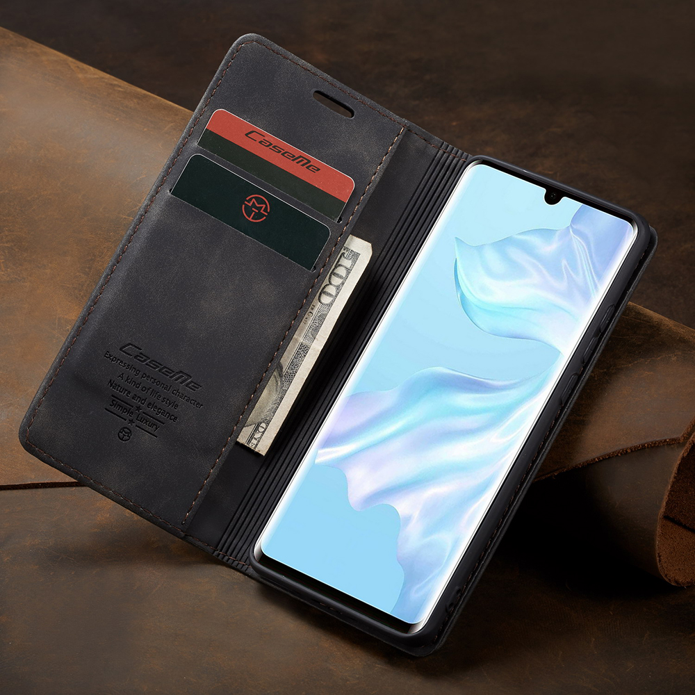 Case Huawei P30 Pro / Pre-Order * CASEME 013 Series Retro PU Leather Wallet Case มือถือพร้อมขาตั้ง *